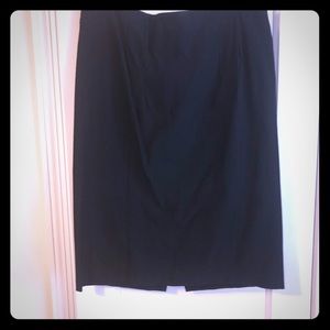 Black stretchy pencil skirt with side zip